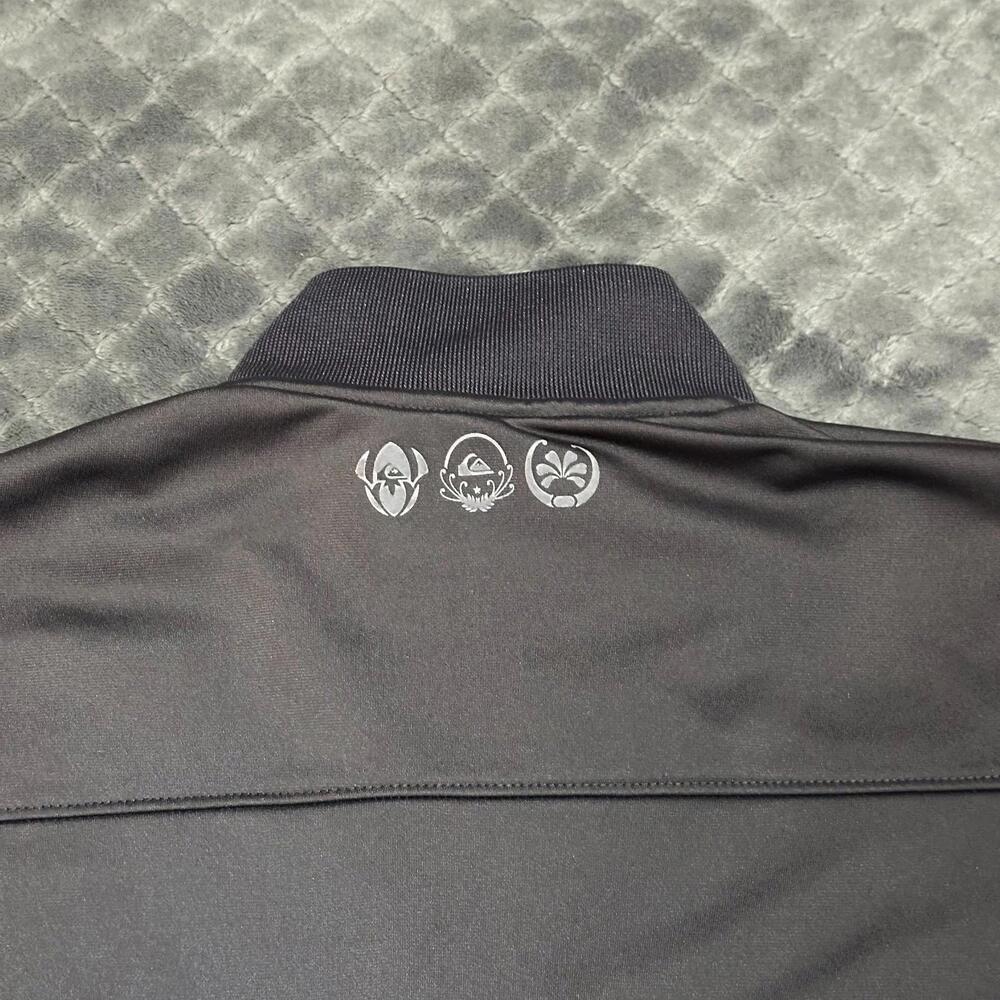 Y2K Quiksilver Track Jacket Men M Medium Gray Red Full Zip Surf Skate Vintage - Picture 7 of 8